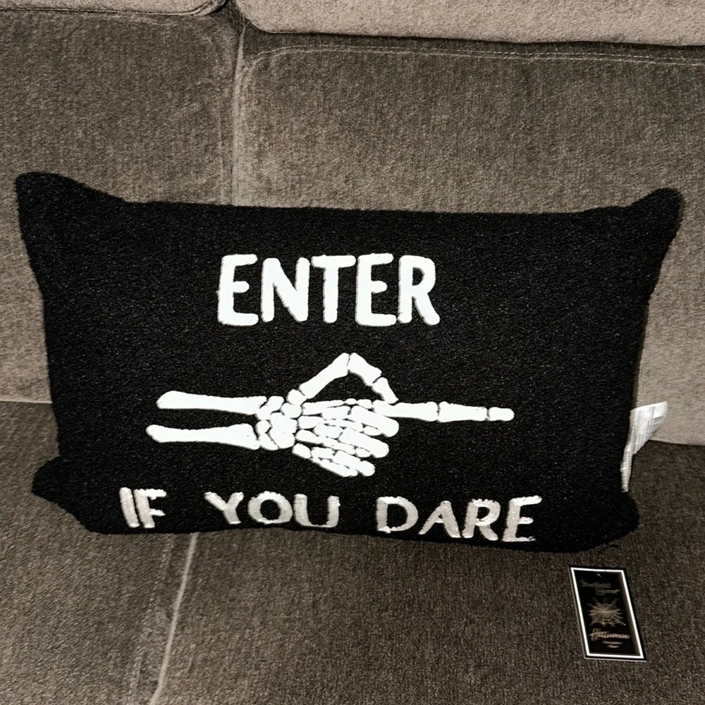 Halloween Pillow - ENTER IF YOU DARE - New